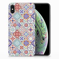 Apple iPhone Xs Max | TPU | Siliconen hoesje | Tiles Color