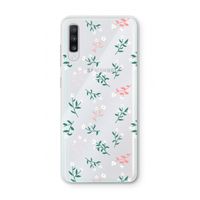 Small white flowers: Samsung Galaxy A70 Transparant Hoesje