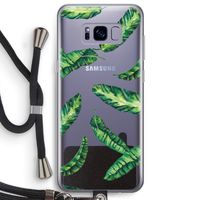 Lange bladeren: Samsung Galaxy S8 Plus Transparant Hoesje met koord