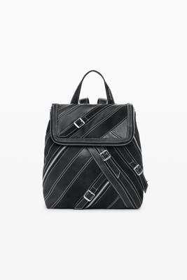Kleine rugzak met riemen en ritsen - BLACK - U