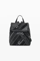 Kleine rugzak met riemen en ritsen - BLACK - U