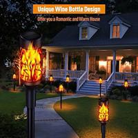 4 stks solar led vlam lichten pad outdoor waterdichte tuin gazon licht villa tuin tuin halloween party vakantie sfeer verlichting landschap lamp Lightinthebox