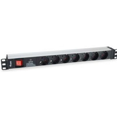 Equip 333309 power uitbreiding 1,8 m 7 AC-uitgang(en) Binnen Zwart, Wit