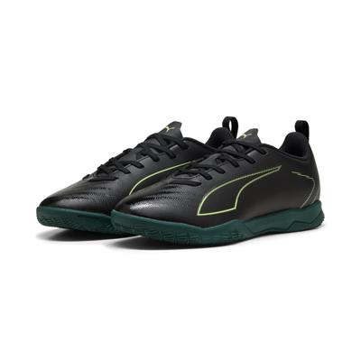 PUMA Ultra 6 Play Zaalvoetbalschoenen (IN) Kids Zwart Donkergroen Lichtgroen