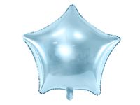Lichtblauwe Metallic Ster Folieballon 48cm - thumbnail