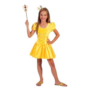 Geel prinsessen verkleed jurkje voor meisjes 140 (10 jaar)  -