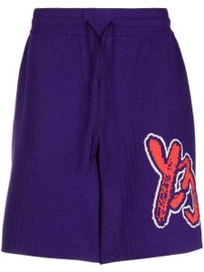 Y-3 short de sport à logo imprimé - Violet