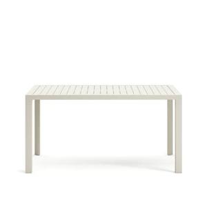 Kave Home - Culip buitentafel in aluminium met witte afwerking 150 x