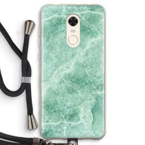 Groen marmer: Xiaomi Redmi 5 Transparant Hoesje met koord