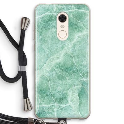 Groen marmer: Xiaomi Redmi 5 Transparant Hoesje met koord