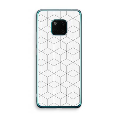 Zwart-witte kubussen: Huawei Mate 20 Pro Transparant Hoesje