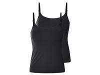 esmara 2 dames spaghettitops (Zwart, M (40/42))