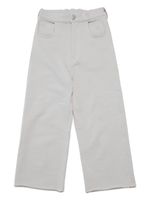 MM6 Maison Margiela Kids pantalon droit à patch logo - Tons neutres - thumbnail