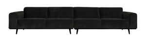 BePureHome Bank 'Statement' 4-zits XL, Rib, kleur Graphite
