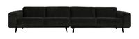 BePureHome Bank 'Statement' 4-zits XL, Rib, kleur Graphite