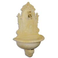 A CAST IRON WALL FOUNTAIN