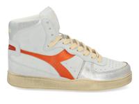 Diadora Heritage MI Basket metal pigskin used white orange Wit maat 40
