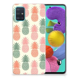 Samsung Galaxy A51 Siliconen Case Ananas