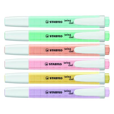Stabilo swing cool pastel markeerstiften, 6st.