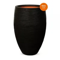 Capi Vaas Elegant Deluxe Rib Zwart Ø45cm