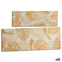 Canvas Gift Decor Gouden Blad van een plant 90 x 30 x 1,5 cm (12 Stuks)