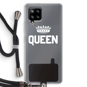 Queen zwart: Samsung Galaxy A42 5G Transparant Hoesje met koord