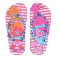 Trolls teenslippers roze gestreept voor meisjes 33/34 (7-10 jaar)  - - thumbnail