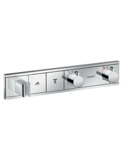 Hansgrohe RainSelect thermostaat afbouwdeel voor 2 functies met douchehouder chroom