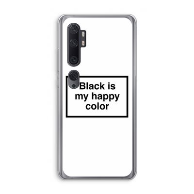 Black is my happy color: Xiaomi Mi Note 10 Transparant Hoesje