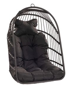 Hangstoel Eénpersoons 'Egg' Black - Zwart - 160 kg - Tropilex