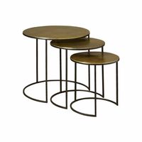 RENEW Bijzettafel 'Marina' Set van 3 stuks, kleur Brass Antique