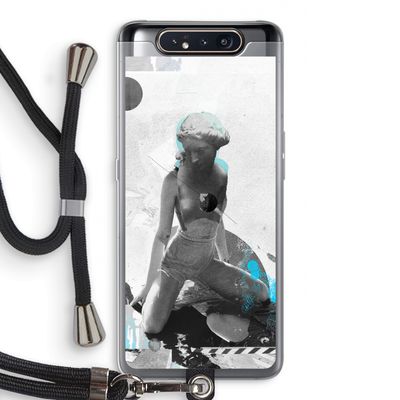 I will not feel a thing: Samsung Galaxy A80 Transparant Hoesje met koord