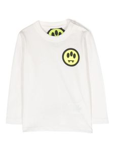 Barrow kids logo-print long-sleeve T-shirt - Blanc