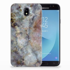 Samsung Galaxy J7 2017 | J7 Pro TPU Siliconen Hoesje Marmer Grijs