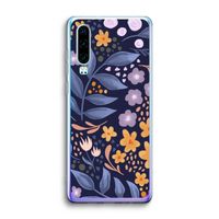 Flowers with blue leaves: Huawei P30 Transparant Hoesje