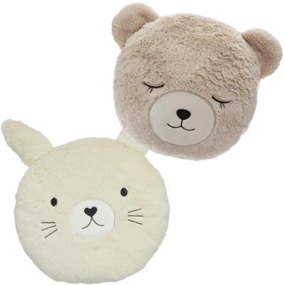 Dieren sierkussens kinderkamer - beer en konijn - 30 cm - polyester