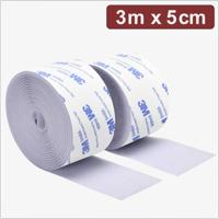 Quadrios 24CA325 Klittenband Om vast te plakken Haak- en lusdeel (l x b) 3 m x 5 cm Wit 3 m