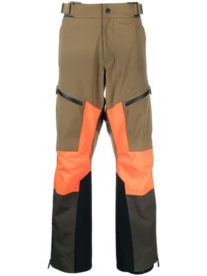 Moncler Grenoble pantalon de ski à design colour block - Vert