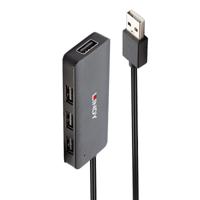 USB-HUB LINDY 42986 Zwart
