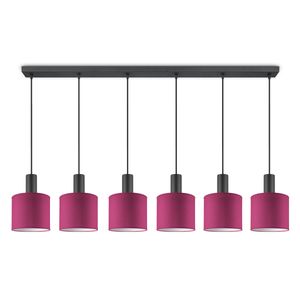 Moderne hanglamp Bling - Roze - verlichtingspendel Xxl Beam 6L inclusief lampenkap 20/20/17cm - pendel lengte 150.5 cm - geschikt voor E27 LED lamp - Pendellamp geschikt voor woonkamer, slaapkamer, keuken