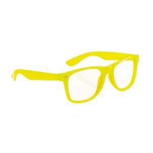 Neon verkleed bril fel geel   -