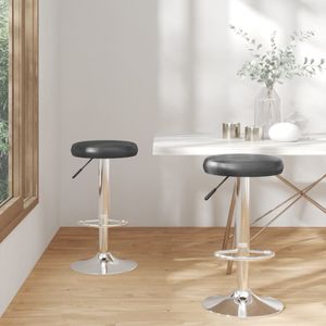 Barstoelen 2 st kunstleer zwart