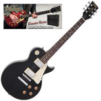 Vintage VIP-V10BLK Coaster Series Gloss Black Guitar Pack elektrische gitaar set met versterker