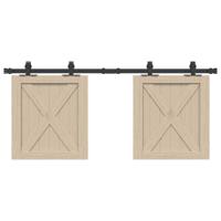 VidaXL Ophangset voor schuifdeur 122 cm koolstofstaal