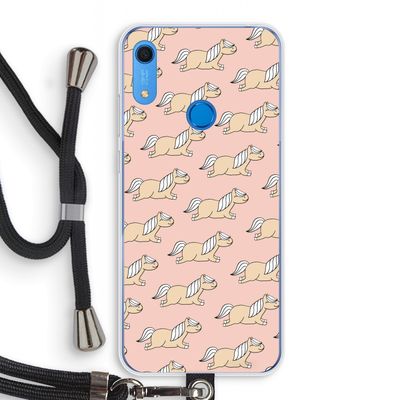Ponys: Huawei Y6s Transparant Hoesje met koord