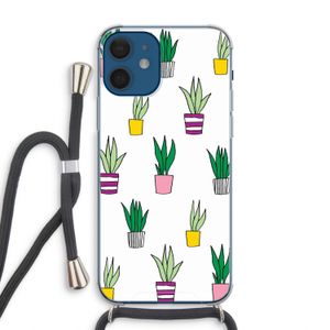 Sanseveria: iPhone 12 Transparant Hoesje met koord