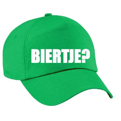 Biertje? Drank feest petje - baseball cap - groen - volwassenen - vrijgezellenfeest - festival Biertje? Drank feest petje - baseball cap - groen - volwassenen - vrijgezellenfeest - festival