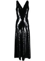 Lanvin embroidered-sequin A-line maxi dress - Noir