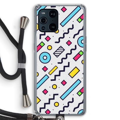 8-bit N°8: Oppo Find X3 Transparant Hoesje met koord