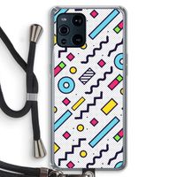 8-bit N°8: Oppo Find X3 Transparant Hoesje met koord